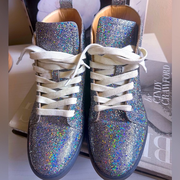 Christian Louboutin Shoes - Women’s Christian Louboutin Glitter Sneaker. Only Worn Twice . Size 38 1/2
